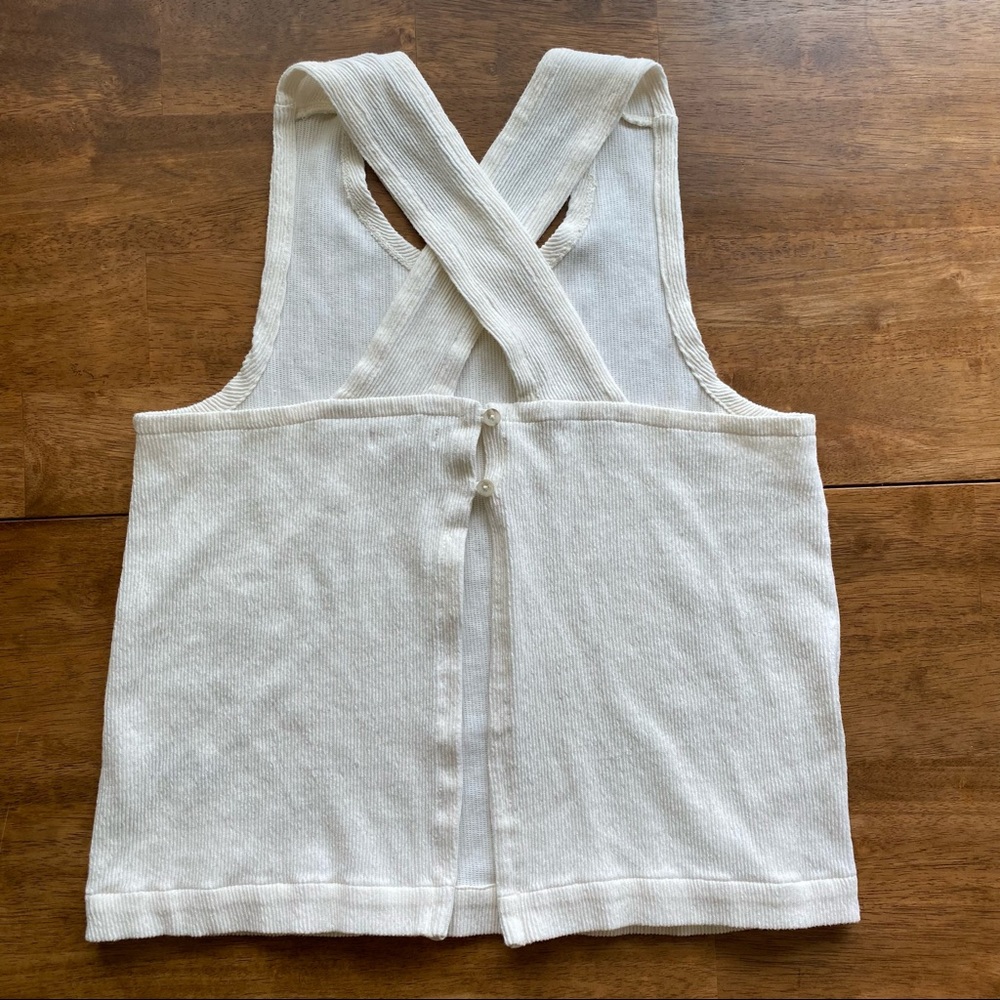 MADEWELL Ottoman Jaquard Cross back tank top - Picture 4 of 8